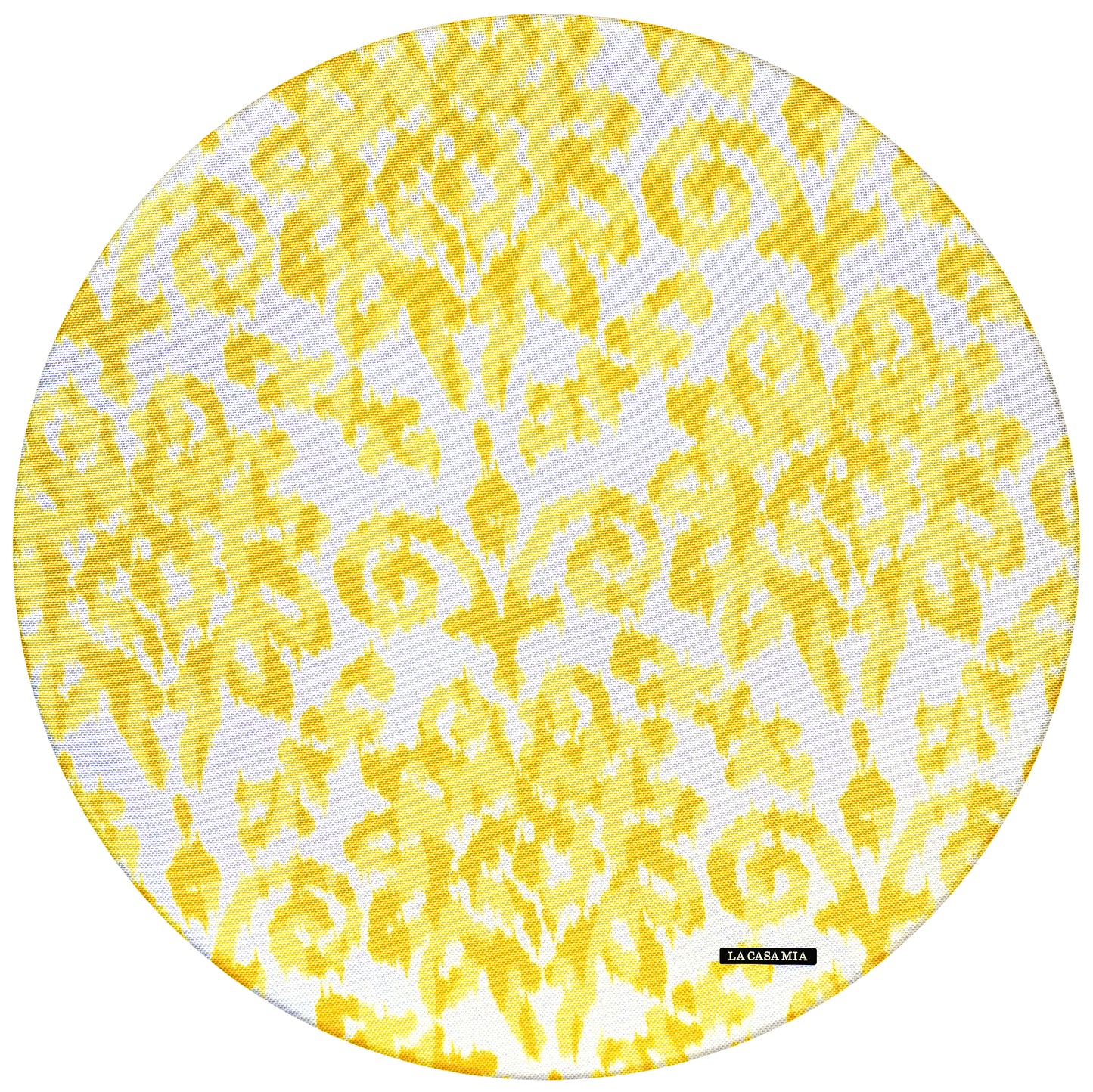 Funda para plato base “ikat amarillo”